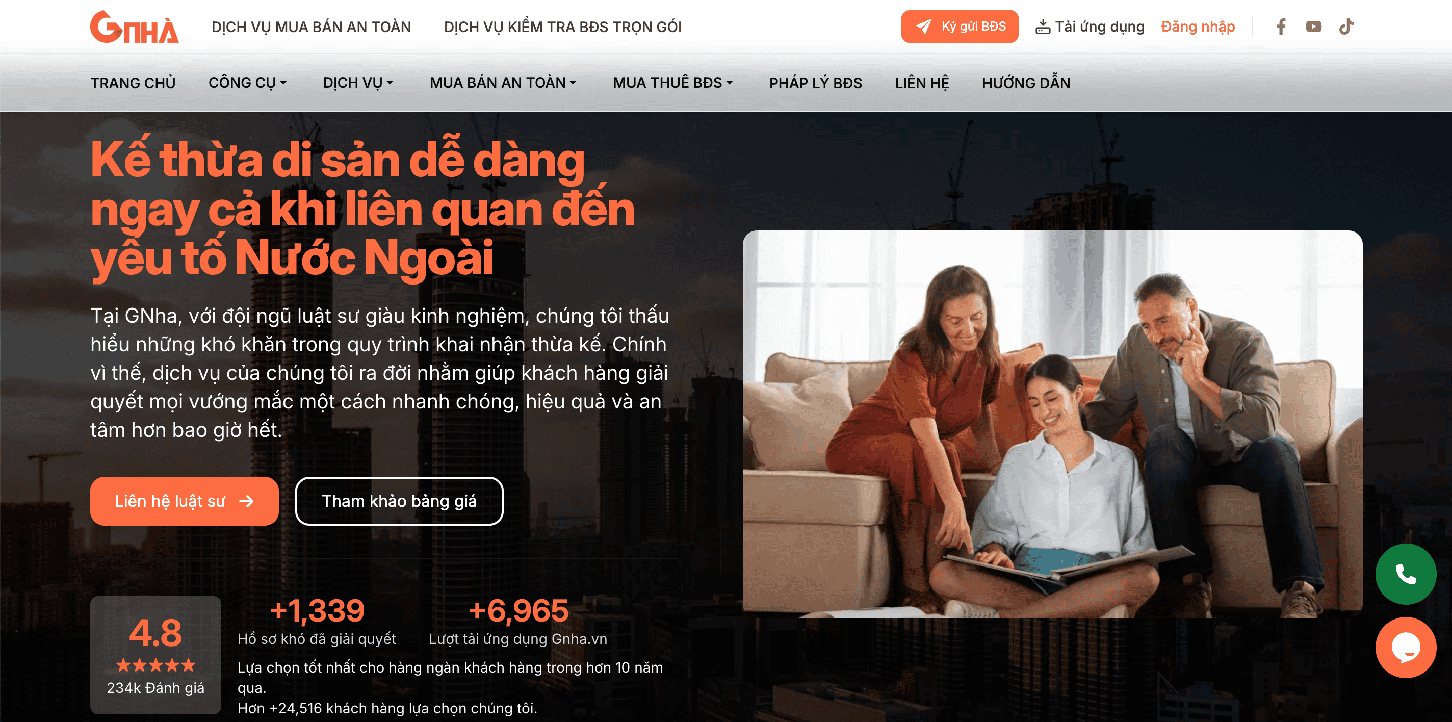 Dịch vụ khai nhận di sản thừa kế GNha